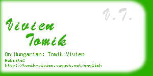 vivien tomik business card